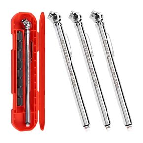 ETENWOLF Pencil Tire Pressure Gauge 2 Pack (10-50PSI, 20-120PSI) with 16 Tire Caps Calibrated to ANSI B40.1 Grade B(2%), Stainless Steel Body, for Cars, Pickups, RVs, Bicycles