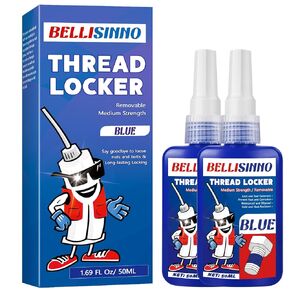 خزانة الخيط الأزرق والأحمر ، قفل خيط القوة المتوسطة والقوية ، threadlocker للمكسرات ، البراغي ، السحابات والمعادن ، الغراء المسمار لعلاج اللاهوائي لمنع التخفيف والتآكل (الأزرق والأحمر)