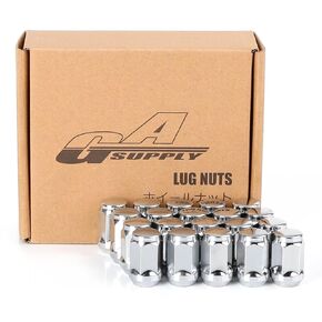 Gasupply 1/2x20 Lug Nuts 20pcs ، Chrome 1/2 ''-20 Lug Lug Lug Nuts ، 1.38 "Two 3/4" Hex ، 60 درجة مخروطية/مخروط