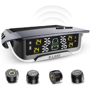 2025 تم تحديث نظام مراقبة ضغط إطارات RV & Trailer ، مستشعرات TPMS مع شحن شمسي ، إكسسوارات RV ملحقات العربة مع 4 أجهزة استشعار وشاشة LCD ملونة ، 0-99psi لسيارة سيدان ، سيارات الدفع الرباعي ، MPV
