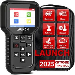 LAUNCH CRT5011E TPMS Relearn Tool, 2025 TPMS Sensor (315+433MHz) Read/Activate/Relearn/Reset Scanner Tool, Lifetime Free Update,OBD2 Code Reader, Tire Pressure Monitor System Diagnostics Tool