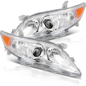 ECCPP Projector Assembly Assembly Toyota Camry 2010-2011 Pair Bair Chrome Housing Amber Reflector 8111006520