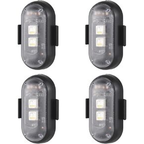 4pcs اللاسلكي LED مصابيح strobe مع التحكم عن بعد ، 8 ألوان مقاومة للماء مضاد للماء USB مصابيح تحذير للطوارئ للسيارة ، دراجة نارية ، دراجة ، طائرة بدون طيار ، طائرة