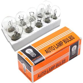10 PCS 1016 Car Brake Halogen Light ، بديل لمبة الإشارة ، 21/5W BA15S منخفضة الساق منخفضة التصميم الساطع الفائق ، مصابيح الإضاءة العالمية لمعظم السيارات (شفافة)