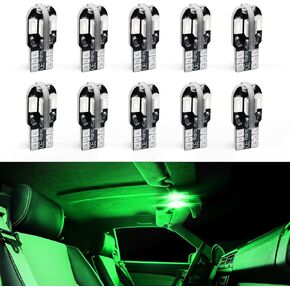 10PCS T10 LED Bulb, 12V 8000K Super Bright LED Light Bulb, 5730 8SMD Replacement Bulbs for Read Lights License Plate Lights Roof Lights Trunk Light, Universal Car Accessories (White)