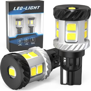 912 921 مصباح LED عكسي الضوء 3200LM و 6500K ضوء أبيض 600 ٪ أكثر إشراقا عن خطأ خالٍ من الخطأ 906 904 922 W16W T15 لمبة LED للضوء الاحتياطي ، حزمة 2