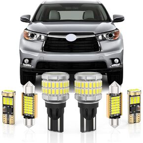 BMT xms Car LED Lights Interior Replacement for Toyota Highlander 2007-2013,6000K Cool White + 921 912 LED Bulb Reverse Lights, 16 Pieces in Saudi Arabia