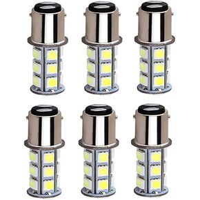 BLYILIB 10-Pack 6500K White 1157 2057 2357 7528 Bay15d LED LED LED 5050 18-SMD مصابيح بديلة لـ 12V RV Camper Trailer Lights Resever Up Off