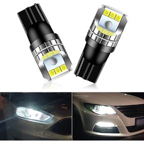 194 LED Bulbs for License Plate Light 6500K Bright White, T10 168 LED Bulbs 194 168 2825 W5W LED Bulbs for Car Dome Door Map Courtesy Trunk Cargo Lights, Pack of 2