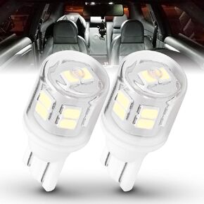 T10 194 168 مصابيح LED Dome Light ، 300LM 6000K White Super Super Bright 2825 W5W LED المصابيح الداخلية ، 3W AC/DC12V-24V T10 WEDGE لـ RV CAR DOM MAP DOOR Light Light ،