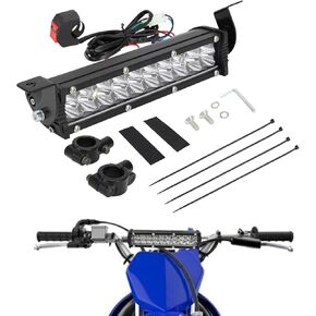 BAR LED LED للدراجة النارية Plug -Play 60W 2500LM Light Light Kit 7/8 "Handlebar Universal لـ CRF XR RM KX KLX TTR PW SSR APOLLO TAO TAO SDG 50CC - 125CC DIRT PIKE