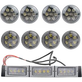 300W 9 حزمة أنف LED COVERSION KIT 12V 24V LED LED HOOD LIGHT KIT RE306510 RE161288 RE10962 RE19081 متوافق مع John Deere 4050 4250 4450 4055 4255 4455