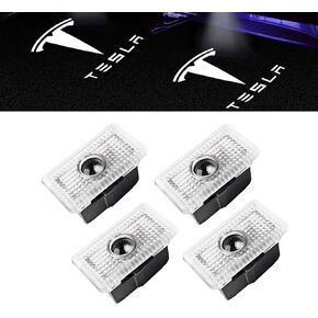 أضواء باب السيارة للطراز S/3/X/Y Logo Projector 4 Pack Tesla Puddle Lights LED LED LIGH