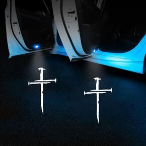 2 Pcs Compatible with Horror Movie Characters Car Door Light Logo Ghost Shadow Lights Welcome Lamp
