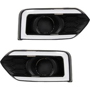 Front Lower Bumper LED Daytime Running Light DRL Lamps, Amber Turn Signal Light w/LED White DRL Driving Fog Lamp, 2017-2018 Compatible with Honda City