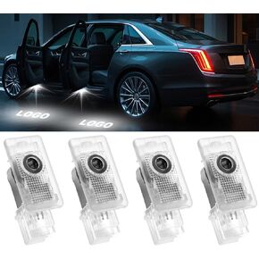 Kairiyard 4pcs أضواء باب السيارة Logo Logo متوافق مع Cadillac Srx Ct6 Xts Ats Xt4 Xt5