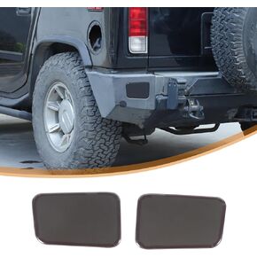 Lcojicep Car Rear Fog Light Lamp Trim Cover Cover Compatible with Hummer H2 2003-2009 Rear Bumper Fog Lamp Light Cover Exterior Accessories