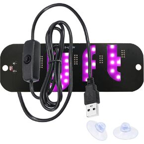 علامة الضوء الوردي لزجاج الأمطار مع أكواب الشفط ، USB كابل التبديل