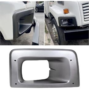 HECASA Passenger Right Headlight Headlamp Bezel Trim Compatible with 2003-2009 Chevy/GMC C6500 C7500 C8500 Replacement for #15173202