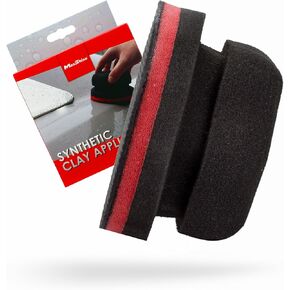 Maxshine Appludator Clay Clay - أداة تفصيلية قابلة لإعادة الاستخدام لإلغاء طلاء السيارة - أسرع من قضبان الطين - قبضة الرغوة المريحة - تزيل الملوثات والشوائب السطحية
