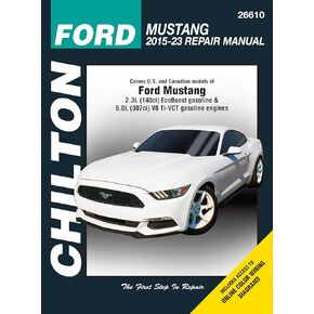 Haynes Chilton متوافق مع Ford Mustang (2015-2023) دليل الإصلاح - الصور الملونة الكاملة والمخططات مع وصول مجاني عبر الإنترنت إلى المزيد من محتوى الإصلاح