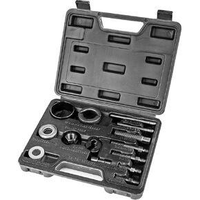 14PCS Power Steering and Alternator Pulley Remove Install Tool Kit, Replace Vehicle Steering Pump and Car Repair Tools, Specialty Tools for Automotive Mechanics