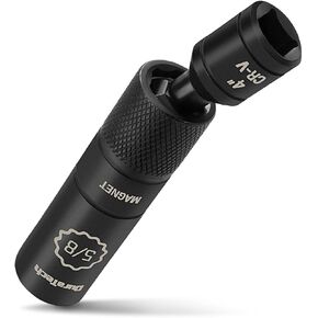 Duratech 5/8 "Swivel Magnetic Spark Plug Socket ، مقبس شرارة رفيع 1 مم مع مقبس مع 12 نقطة ، طلاء فوسفات مغناطيسي محسّن ، 3/8"