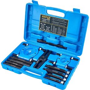 12-Piece Bearing Puller, Wheel Hub Puller Set, Wheel Bearing Removal Tool, Blind Bearing Puller, 5 Ton Capacity Bearing Separator with 2’’ and 3’’ Bearing Separator Jaws