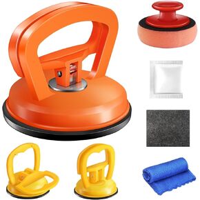 Dent Puller,Car Dent Puller 3 Pack Dent Remover Tool Suction Cup Dent Puller Dent Removal Kit for Car and Dent Repair Kit for Car Body,Tiles Lifting,Objects Moving,Screen (Yellow+White)