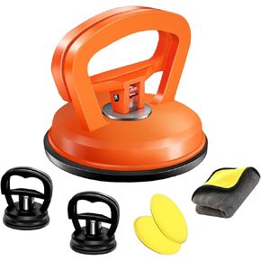 Dent Puller, 3 Pack Car Dent Puller, Dent Remover Tool for Car Paintless Dent Repair Kit and Suction Cup Dent Puller for Glass, Screen, Tiles Lifting and Objects Moving (Orange+Black)