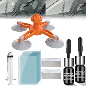 Windshield Repair Kit,Windshield Crack Repair Kit,2 PCS Windshield Repair Kit for Chips and Cracks,Windshield Chip Repair Kit Quick Fix for Chips,Cracks,Star-Shaped Crack
