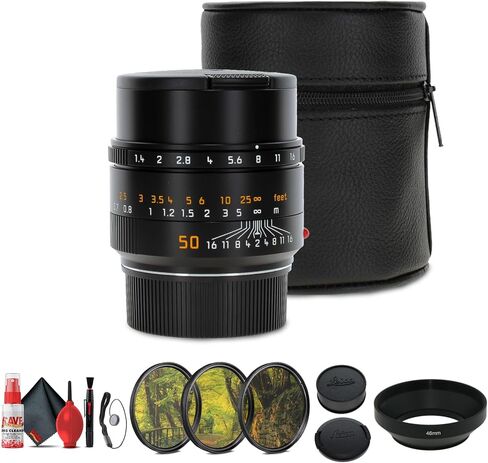 Leica Summilux-M 50mm f/1.4 Asph. عدسة (11728) + مجموعة مرشح العدسات + مجموعة Cleaning Kit + عدسة عدسة + عدسة عدسة in Kuwait