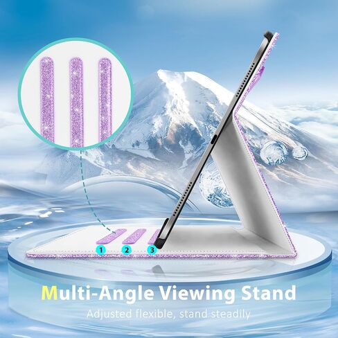 Fingic for iPad Pro 13 inch Case 2024 M4 7th Glitter Sparkly with Pencil Holder Support Pencil Pro and Pencil(USB-C) Leather Folio Smart Stand Magnetic Auto Wake/Sleep Shockproof Case foriPad Pro 13 in Kuwait