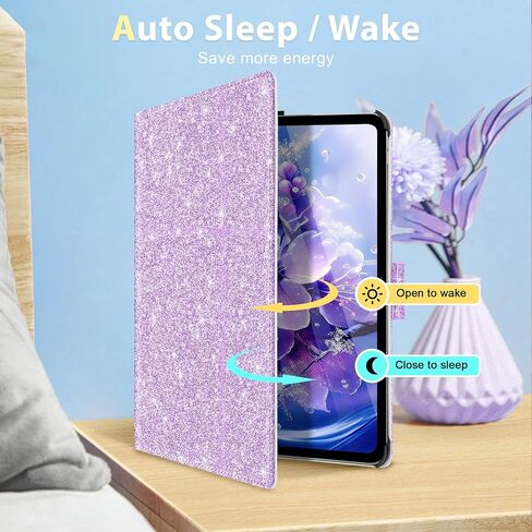 Fingic for iPad Pro 13 inch Case 2024 M4 7th Glitter Sparkly with Pencil Holder Support Pencil Pro and Pencil(USB-C) Leather Folio Smart Stand Magnetic Auto Wake/Sleep Shockproof Case foriPad Pro 13 in Kuwait