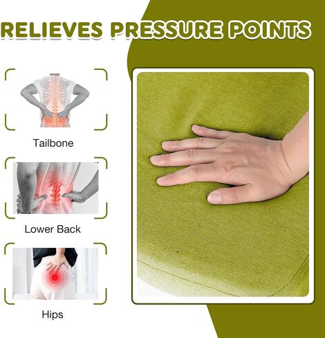 Semicircular Chair Cushions for Dining Chairs with Ties and Removable Cover, 2" Thick Dining Kitchen Chair Pads, Indoor Dining Room Chair Cushions, 17" x 16"2 Pack Fluorescent Green in Saudi Arabia
