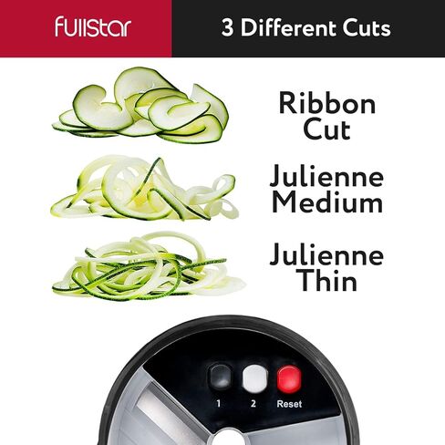 يشمل مروحية الخضار في Fullstar All -in -1 ، Slicer و Cheese Gather - Franch Fry Cutter & Veggie Dicer - Cheese Slicer - مكافأة يدويًا يدويًا (6 في 1 ، أسود/أبيض) in Kuwait