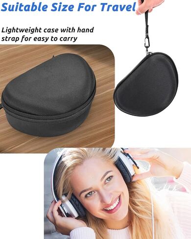 RAIACE Hard Travel Storage Case Compatible with TOZO HT2 / Beats Solo 4 / Picun P26 / Beats Studio Pro Headphones, Protective Carrying Bag. (case only) (Blue) in Kuwait