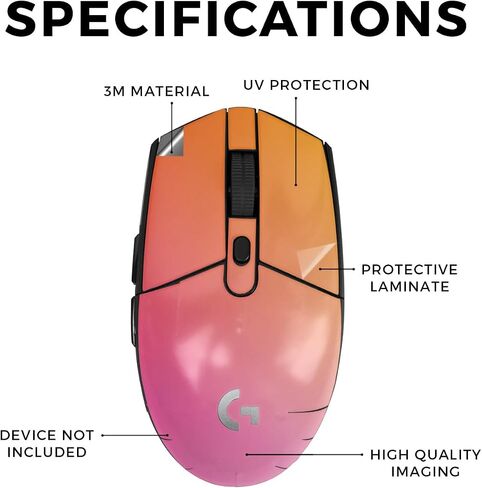 لامع اللمعان البشرة الماوس المتوافقة مع Logitech G305 Lightspeed - وشم المدرسة القديم - قسط 3M فينيل الواقي غلاف ملصق - سهلة تطبيق | مصنوع في الولايات المتحدة الأمريكية من قبل Mayyskins in Kuwait
