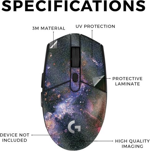 Glossy Glitter Mouse Skin Compatible with Logitech G305 Lightspeed - Old School Tattoo - Premium 3M Vinyl Protective Wrap Decal Cover - Easy to Apply | Crafted in The USA by MightySkins in Kuwait