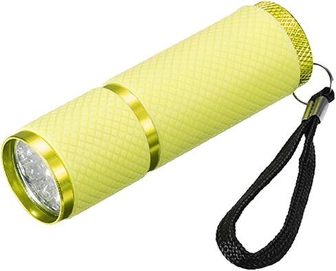 PATIKIL 9 LED Glow in Dark Flashlights, Mini Aluminum Flashlight Rubber Coated Flashlight with Strap for Camping, Hiking, Party, Pink in Kuwait
