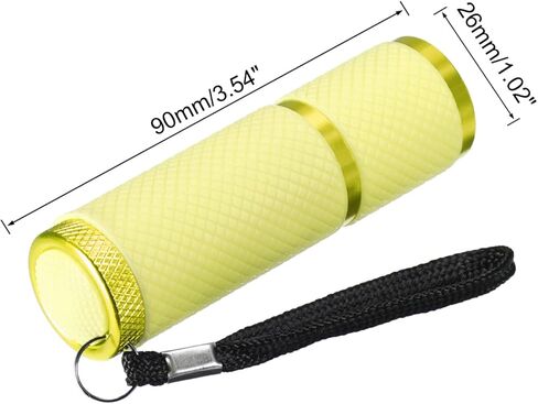 PATIKIL 9 LED Glow in Dark Flashlights, Mini Aluminum Flashlight Rubber Coated Flashlight with Strap for Camping, Hiking, Party, Pink in Kuwait