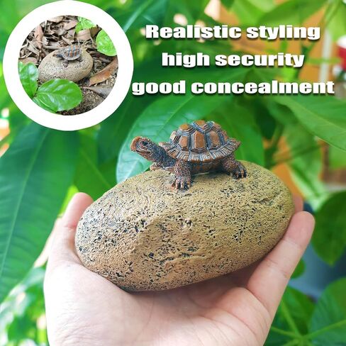 إخفاء مفتاح خارجي - صخرة مزيفة للمفتاح - مخفي مفتاح صخري مزيف خارجي - تصميم حجري مضغوط، مادة راتنجية مقاومة للماء ومحمية من الشمس - مخفي مفتاح مثالي للديكور الخارجي والأمن (مفتاح الروك 1) in Kuwait