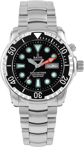 RATIO FreeDiver Helium-Safe Dive Watch Sapphire Crystal Automatic Diver Watch 1000M Water Resistant Diving Watch for Men in Saudi Arabia
