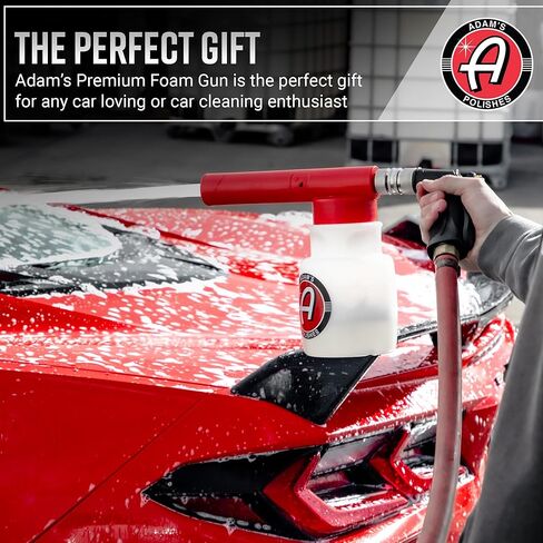 Adam's Premium Foam Gun Car Wash Sprayer - Connects to Garden Hose for Car Washing, No Pressure Washer Required, Use Snow Foam Blaster with Car Soap, Shampoo or Detergent in Kuwait