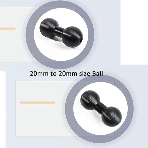 HYS Aluminum Alloy 20mm Ball to 17mm Ball Adapter Extension Connector, Compatible with 20mm or 17mm Ball Socket Arms, for Garmin and Other GPS Devices with 17mm Ball Connections in Kuwait