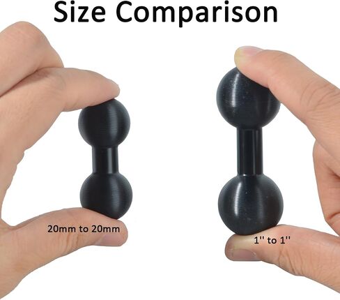 HYS Aluminum Alloy 20mm Ball to 17mm Ball Adapter Extension Connector, Compatible with 20mm or 17mm Ball Socket Arms, for Garmin and Other GPS Devices with 17mm Ball Connections in Kuwait