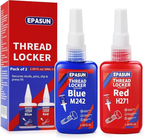 50 مل من Threadlocker Blue 243، قفل خيط متوسط ​​القوة محكم للصواميل والمسامير والمثبتات والمعادن لمنع الارتخاء والتآكل in Kuwait