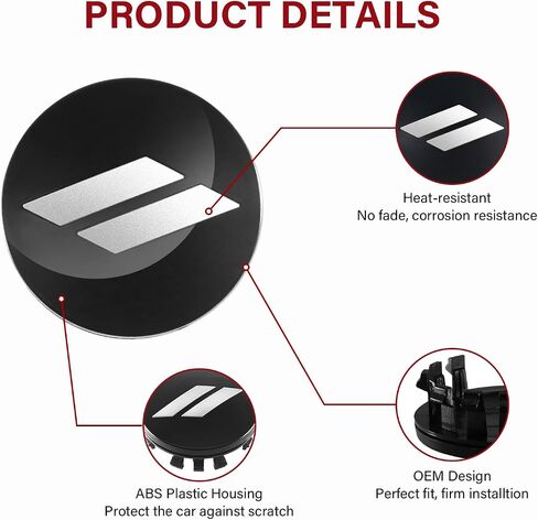 4pcs 63mm = 2.5 بوصة أغطية قبعة مركزية لرقابة العجلات لدودج تشارجر تشالنجر دورانغو رحلة أفنتقال هورنت دارت r/t srt non -bading hubcaps حافة + صمام الإطارات cover cover (Red) in Kuwait