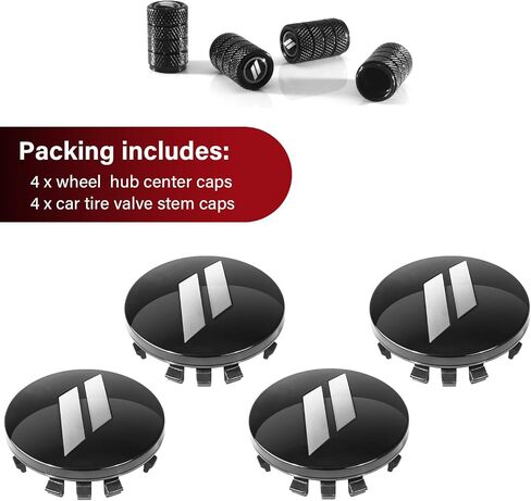 4pcs 63mm = 2.5 بوصة أغطية قبعة مركزية لرقابة العجلات لدودج تشارجر تشالنجر دورانغو رحلة أفنتقال هورنت دارت r/t srt non -bading hubcaps حافة + صمام الإطارات cover cover (Red) in Kuwait