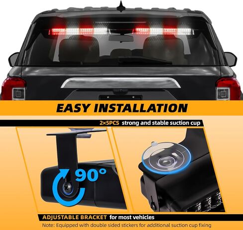 Amber/White 2 in 1 Dash Dash Strobe Light Bar ، Front/Gront 48leds Interior Windshield Safety Safety Lights Warlning Lights لشاحنات أعمال البناء عبر المركبات in Kuwait